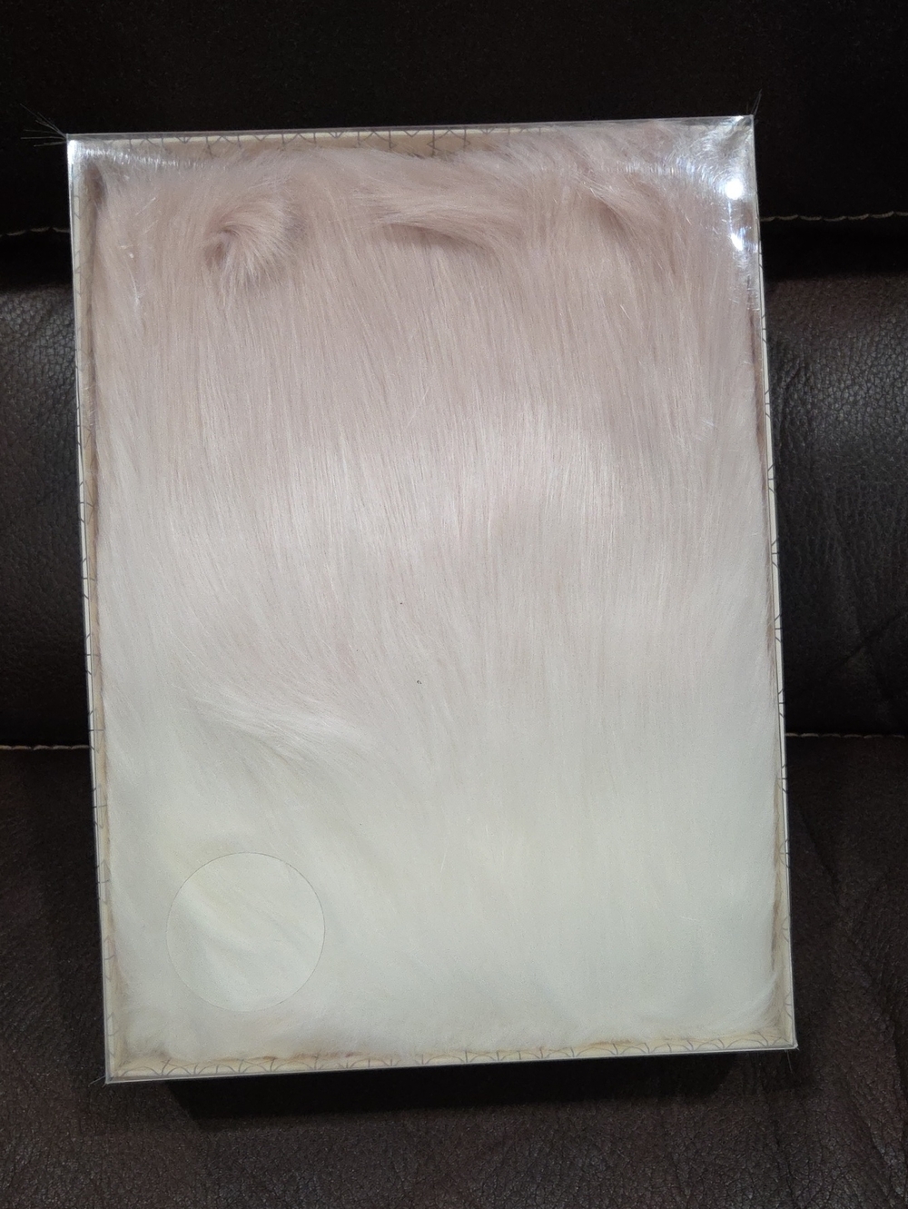 Heat Therapy Pillow Light Pink to White Ombre Faux Fur NIB